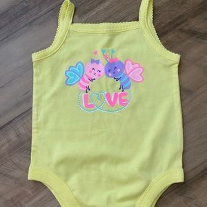 Yellow baby onesie